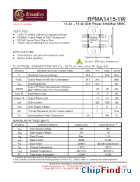 Datasheet RFMA1415-1W manufacturer Excelics