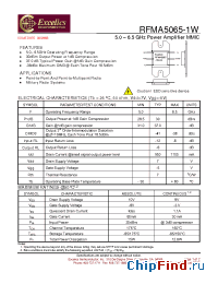 Datasheet RFMA5065-1W manufacturer Excelics