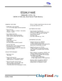 Datasheet ES29BDS160FB-90TGI manufacturer ExcelSemi