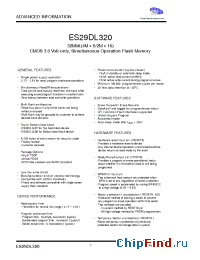 Datasheet ES29DL320 manufacturer ExcelSemi