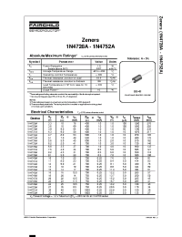 Datasheet 1N4728A-1N4752A manufacturer Fairchild