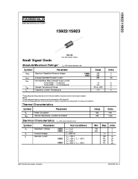 Datasheet 1S922TR manufacturer Fairchild