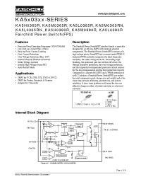 Datasheet 5H0365R manufacturer Fairchild
