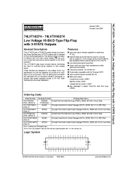Datasheet 74LVT16374 manufacturer Fairchild