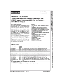 Datasheet 74LVT2245MTC manufacturer Fairchild