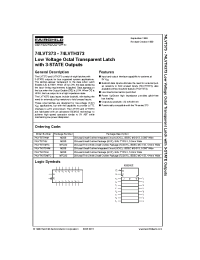 Datasheet 74LVT373MTC manufacturer Fairchild