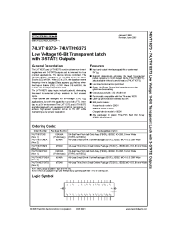 Datasheet 74LVTH16373GX manufacturer Fairchild