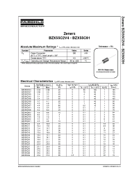 Datasheet BZX55C2V7 manufacturer Fairchild