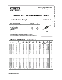 Datasheet BZX55C3V3 manufacturer Fairchild