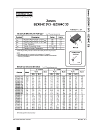 Datasheet BZX84C3V6 manufacturer Fairchild