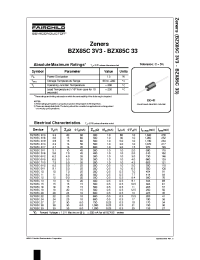 Datasheet BZX85C3V6 manufacturer Fairchild