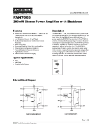 Datasheet FAN7005MX manufacturer Fairchild