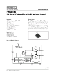 Datasheet FAN7040M manufacturer Fairchild