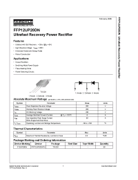Datasheet FFP12UP20DN manufacturer Fairchild