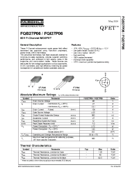 Datasheet FQB27P06 manufacturer Fairchild