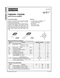 Datasheet FQB2N50 manufacturer Fairchild