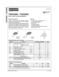 Datasheet FQB34N20L manufacturer Fairchild