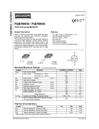 Datasheet FQB70N10 manufacturer Fairchild
