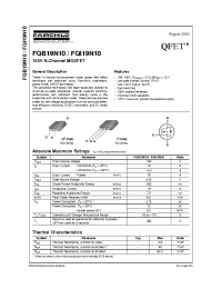 Datasheet FQI19N10 manufacturer Fairchild