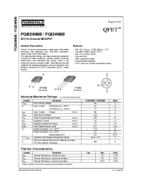 Datasheet FQI24N08 manufacturer Fairchild