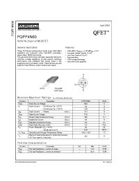Datasheet FQPF4N60 manufacturer Fairchild