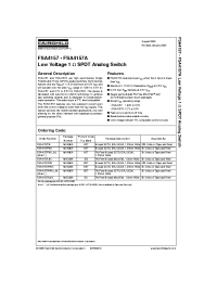 Datasheet FSA4157P6X_NL manufacturer Fairchild