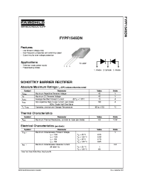 Datasheet FYPF1545DN manufacturer Fairchild