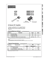 Datasheet J210 manufacturer Fairchild