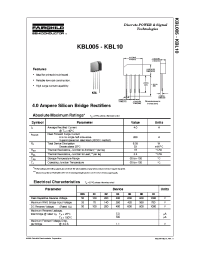 Datasheet KBL10 manufacturer Fairchild