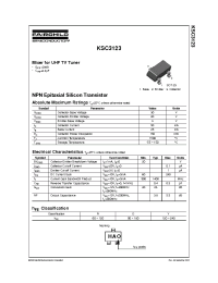 Datasheet KSC3123O manufacturer Fairchild