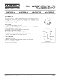 Datasheet MOC206-M manufacturer Fairchild