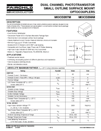 Datasheet MOCD208 manufacturer Fairchild