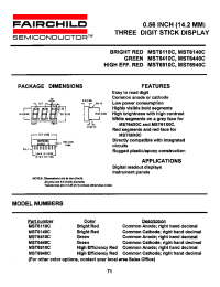 Datasheet MST6140C manufacturer Fairchild