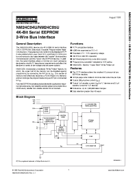Datasheet NM24C05U manufacturer Fairchild