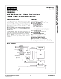 Datasheet NM24C65 manufacturer Fairchild