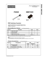 Datasheet PN3640 manufacturer Fairchild