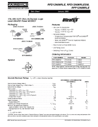 Datasheet RFP12N06 manufacturer Fairchild