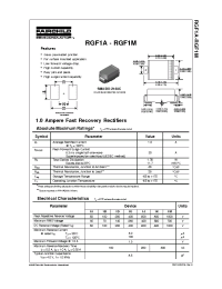 Datasheet RGF1M manufacturer Fairchild