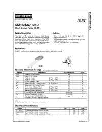 Datasheet SGH10N60RUFD manufacturer Fairchild