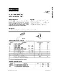 Datasheet SGH15N120RUFD manufacturer Fairchild