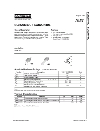 Datasheet SGU20N40 manufacturer Fairchild