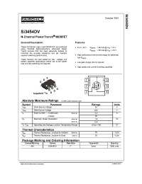 Datasheet SI3454 manufacturer Fairchild