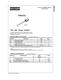 Datasheet TN5415A manufacturer Fairchild