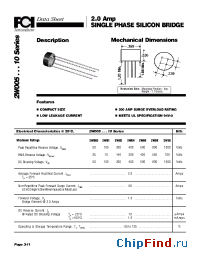 Datasheet 2W005 manufacturer FCI