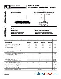 Datasheet FDR20/3003 manufacturer FCI