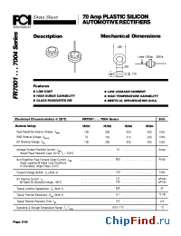 Datasheet FR7001 manufacturer FCI