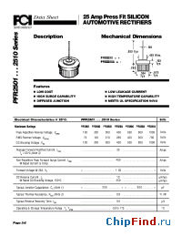 Datasheet PFR2501...2510 manufacturer FCI
