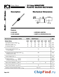 Datasheet RL251...257 manufacturer FCI