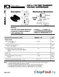 Datasheet SMBJ10A manufacturer FCI