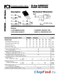 Datasheet VF30C05 manufacturer FCI